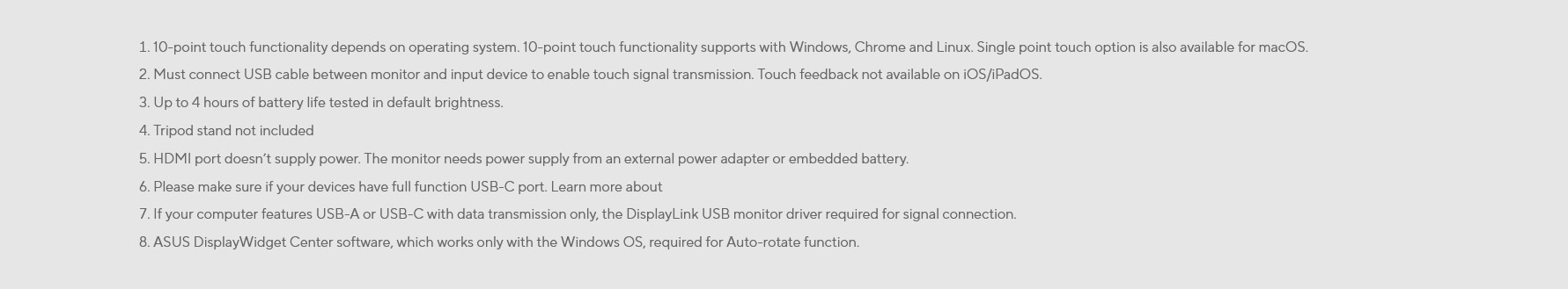 A large marketing image providing additional information about the product ASUS ZenScreen Touch MB16AMTR 16" 1080p 60Hz IPS Portable Monitor - Additional alt info not provided