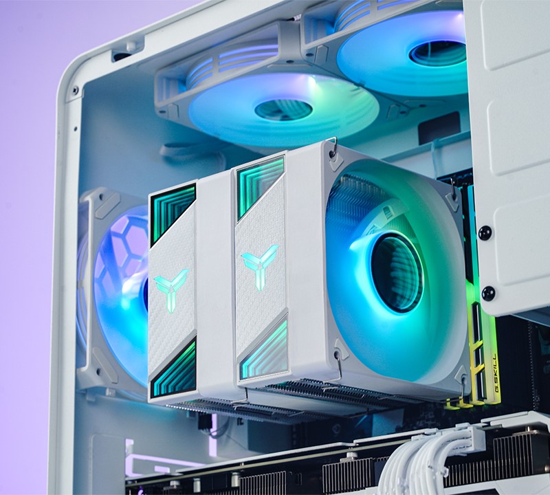 A large marketing image providing additional information about the product Jonsbo CR-3000 ARGB LED CPU Cooler - White - Additional alt info not provided