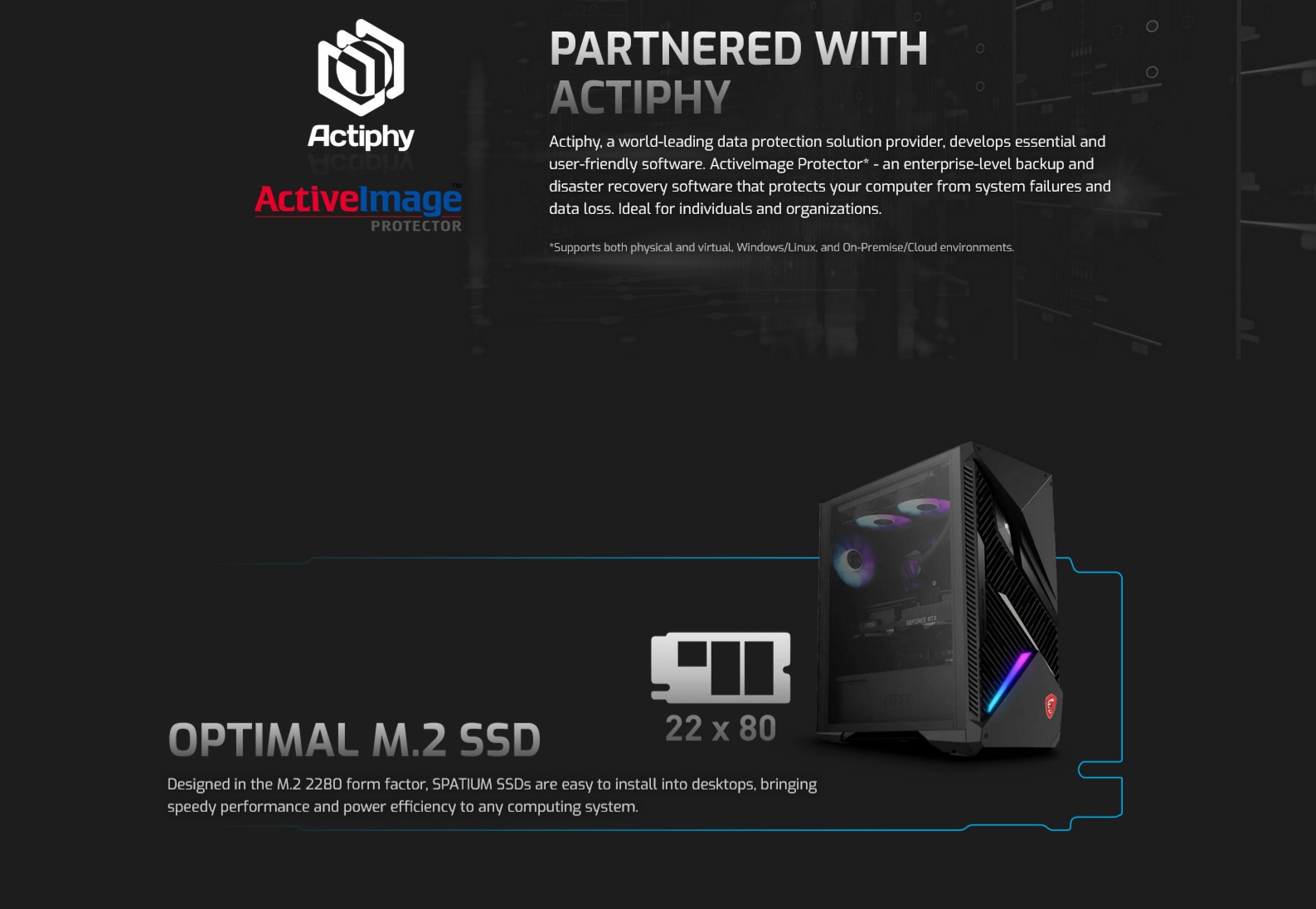 A large marketing image providing additional information about the product MSI Spatium M570 Pro FROZR PCIe Gen5 NVMe M.2 SSD - 2TB - Additional alt info not provided