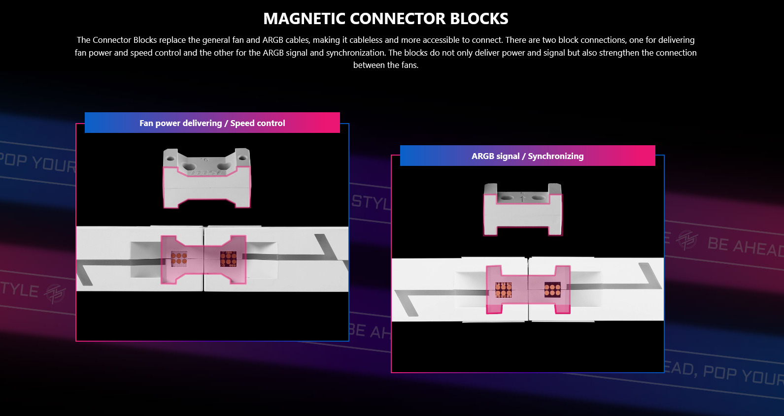 A large marketing image providing additional information about the product MSI MPG EZ120 ARGB 120mm Fan - 3 Pack - Additional alt info not provided