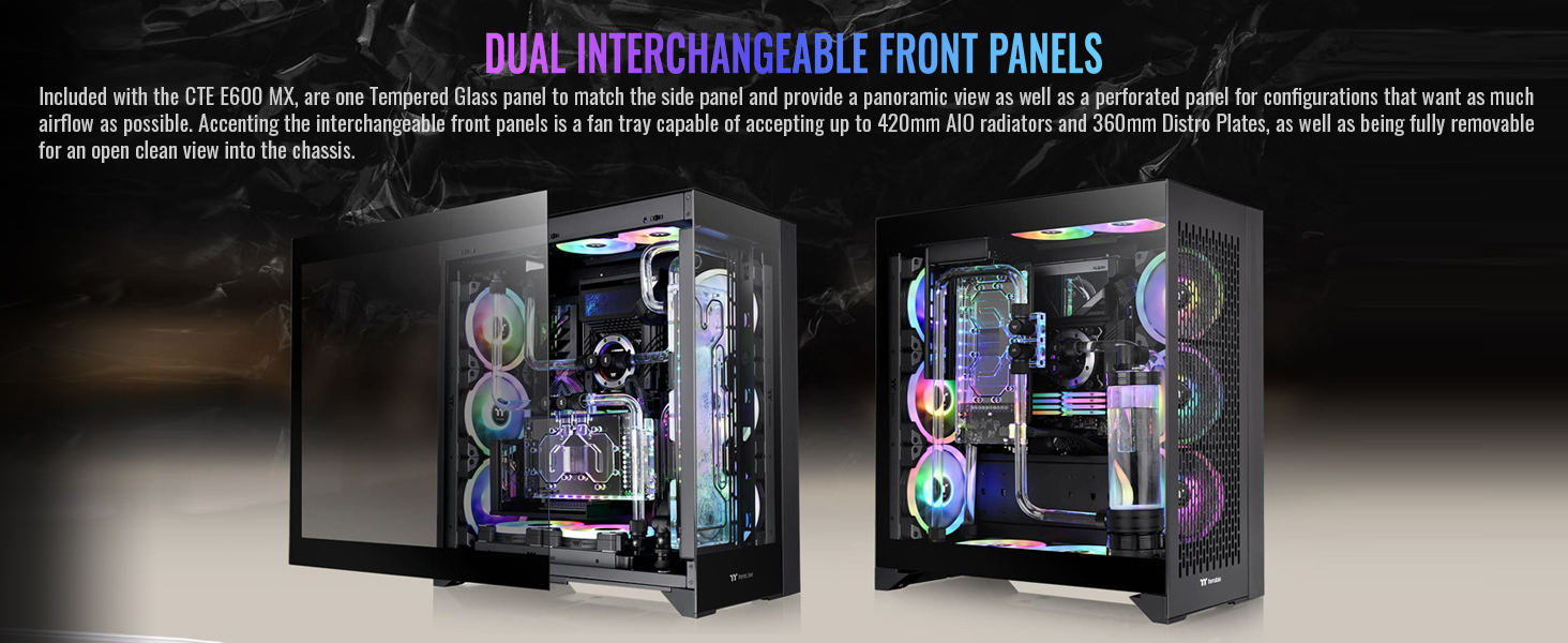 A large marketing image providing additional information about the product Thermaltake CTE E600 MX - Tempered Glass eATX Mid Tower Case (Black) - Additional alt info not provided