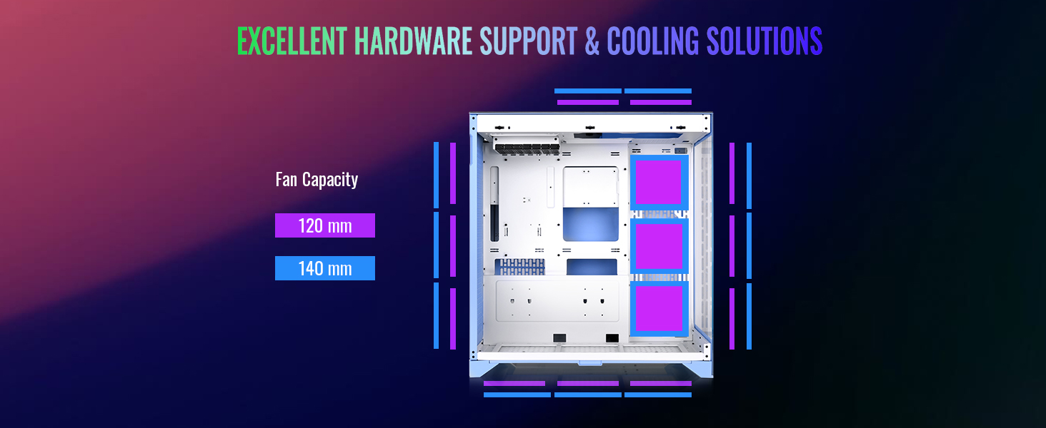 A large marketing image providing additional information about the product Thermaltake CTE E600 MX - Tempered Glass eATX Mid Tower Case (Hydrangea Blue) - Additional alt info not provided