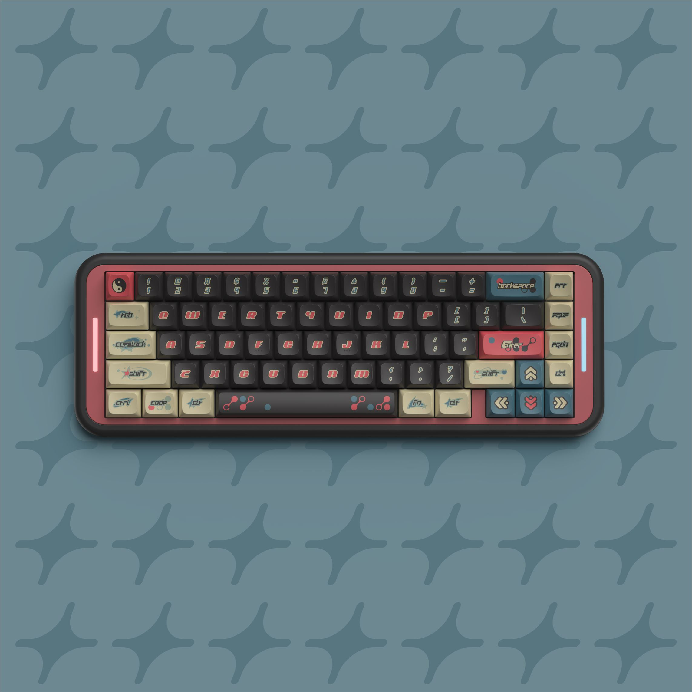 A large marketing image providing additional information about the product Keytok KDA Y2K The Past - Dye-Sub PBT Keycap Set (170pcs) - Additional alt info not provided