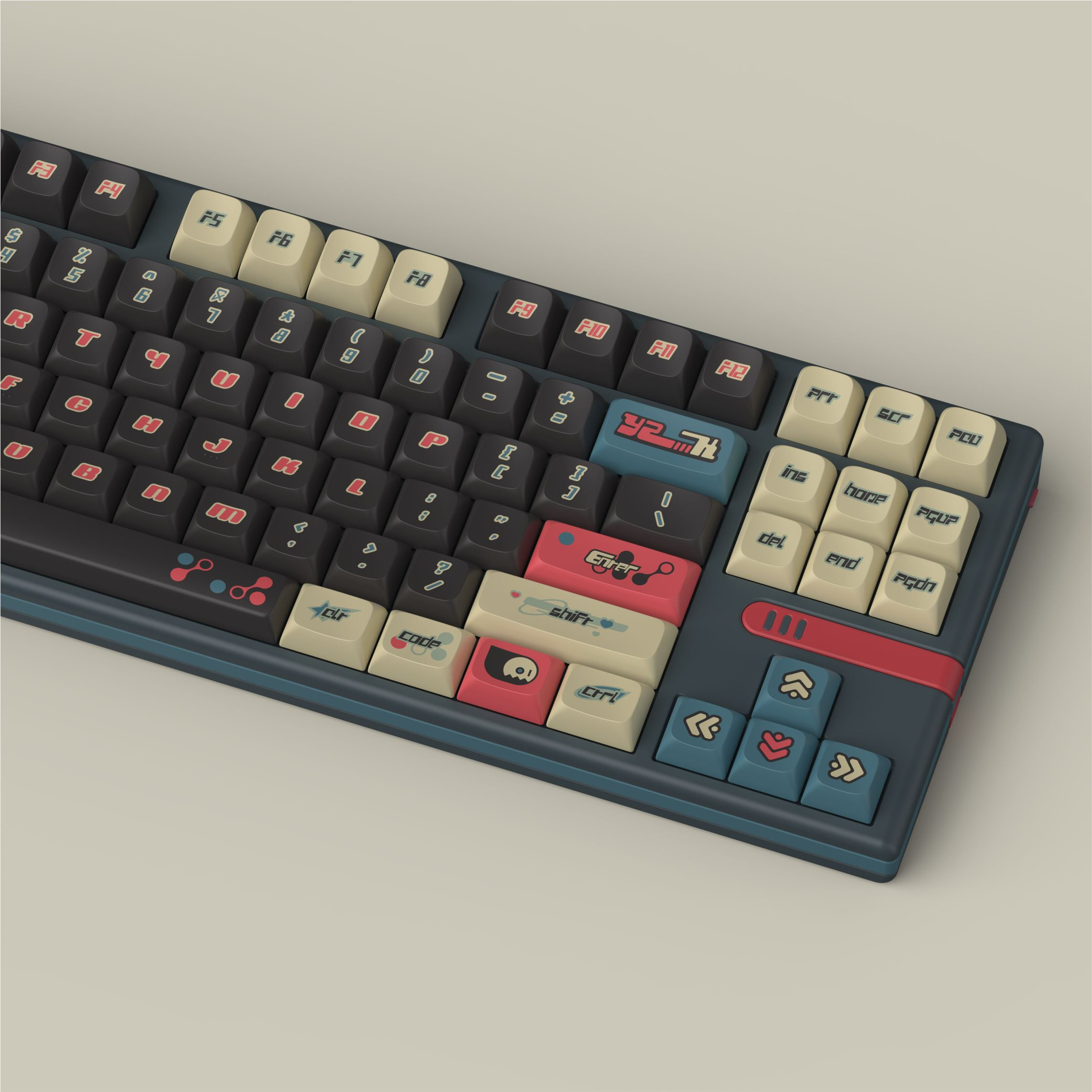 A large marketing image providing additional information about the product Keytok KDA Y2K The Past - Dye-Sub PBT Keycap Set (170pcs) - Additional alt info not provided