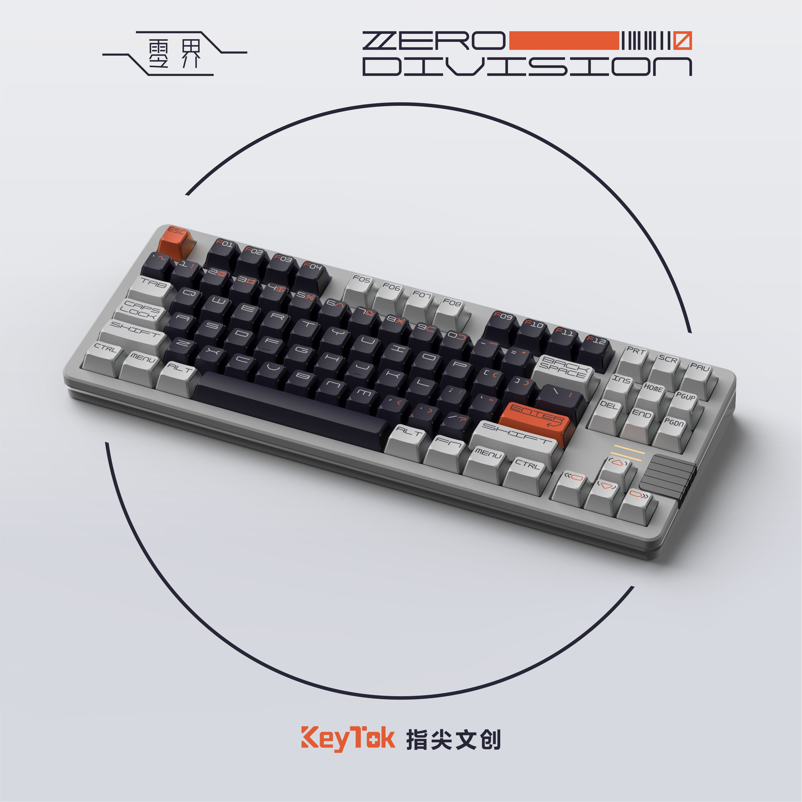 A large marketing image providing additional information about the product Keytok KOL Zero Division - Dye-Sub PBT Keycap Set (142pcs) - Additional alt info not provided