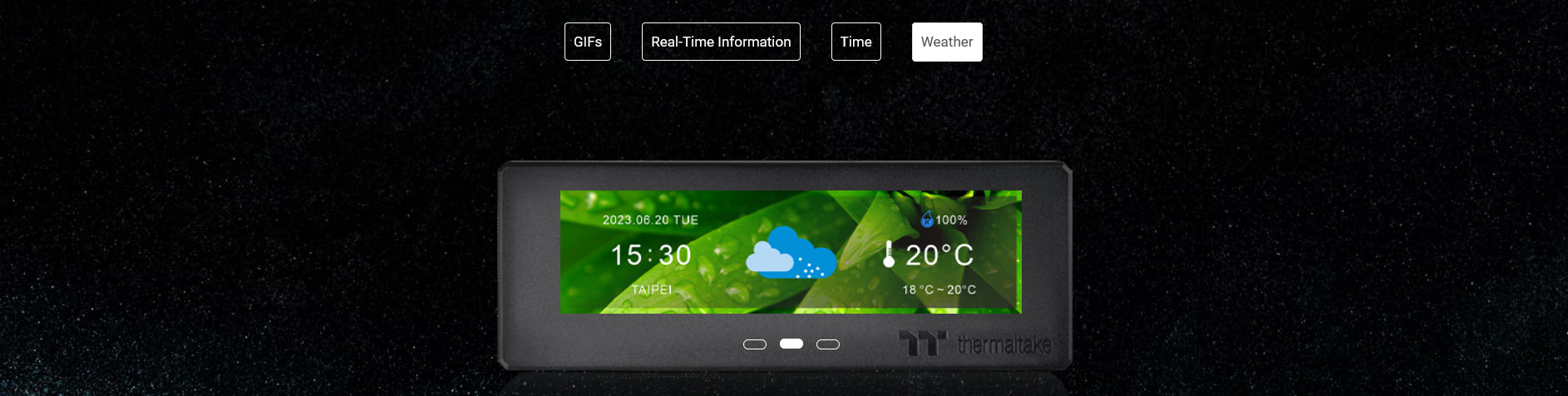 A large marketing image providing additional information about the product Thermaltake 3.9" LCD Screen Display Panel Kit for The Tower 300 & Ceres 330 - Additional alt info not provided