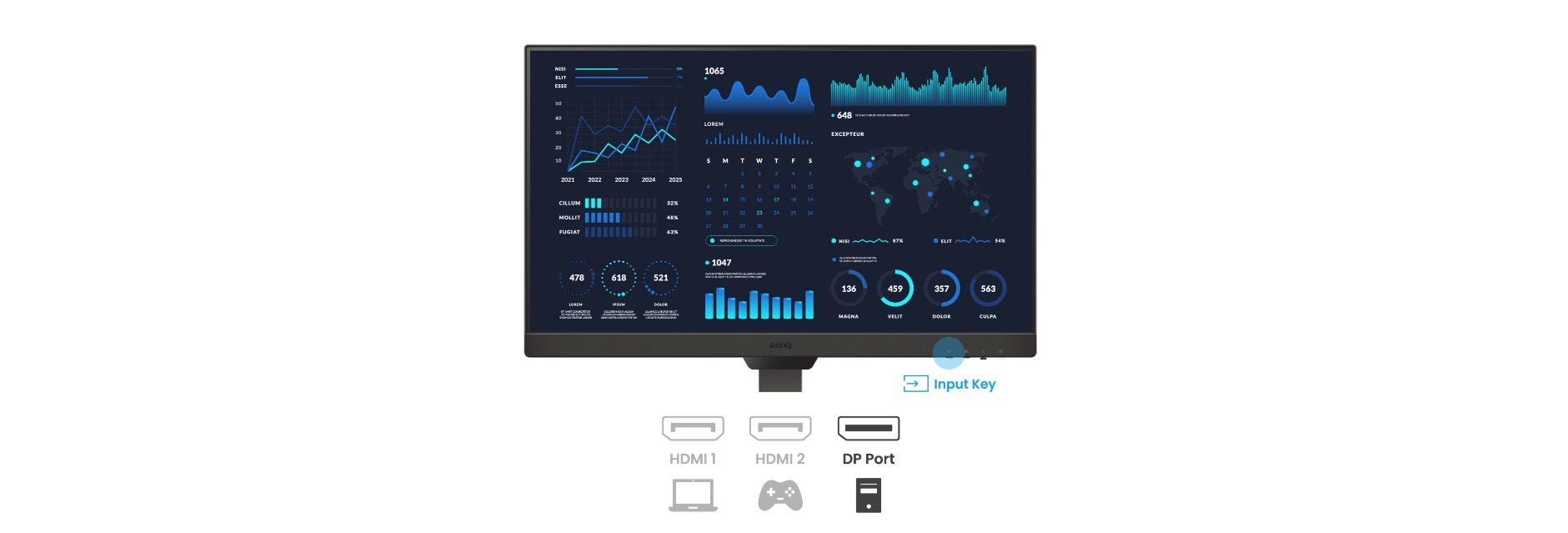 A large marketing image providing additional information about the product BenQ GW2490T 24" 1080p 100Hz IPS Monitor - Additional alt info not provided