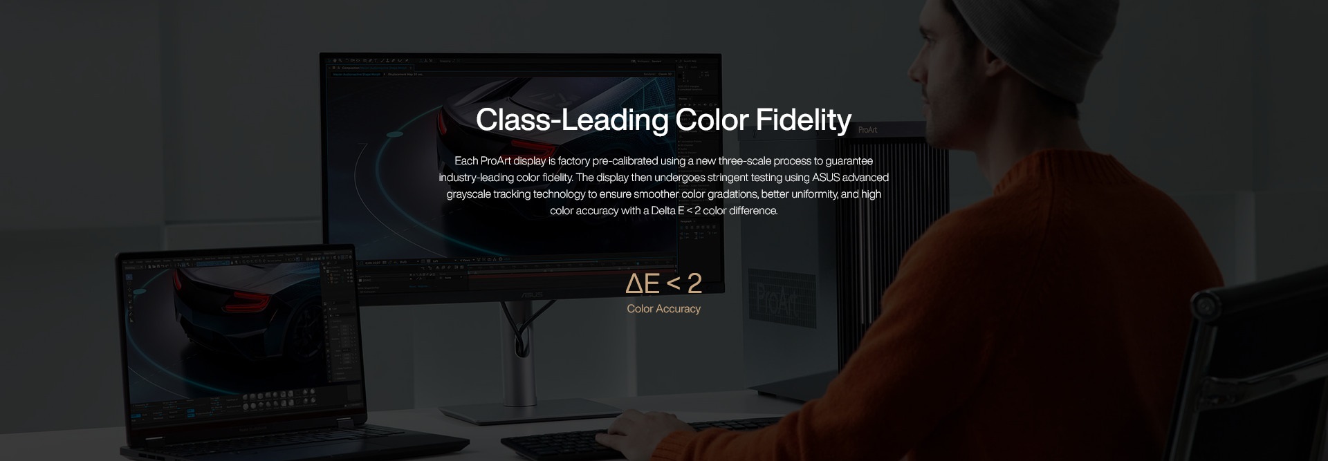 A large marketing image providing additional information about the product ASUS ProArt PA278CFRV 27" 1440p 100Hz IPS Monitor - Additional alt info not provided