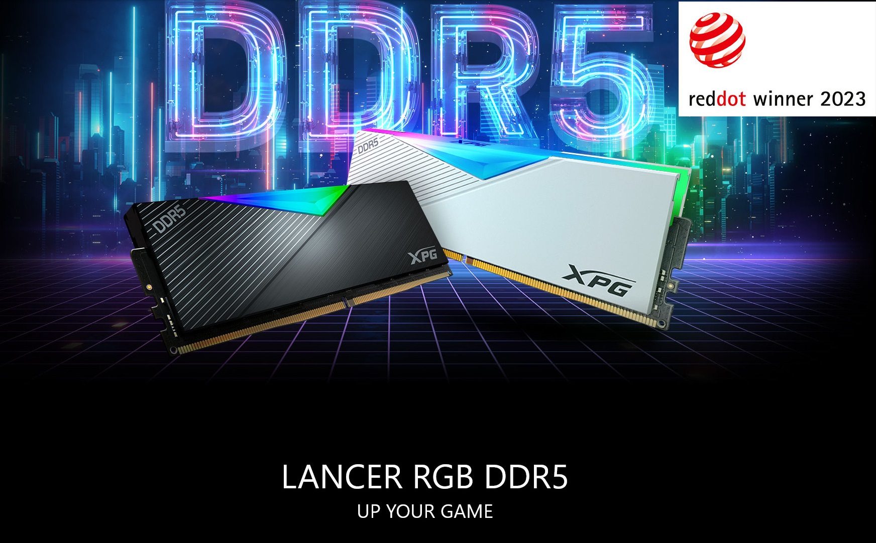 A large marketing image providing additional information about the product ADATA XPG Lancer RGB 32GB Kit (2x16GB) DDR5 C32 6400MHz - Additional alt info not provided