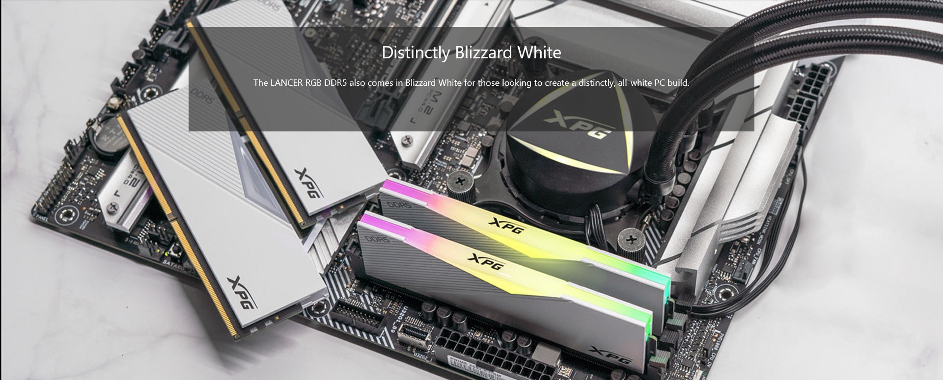 A large marketing image providing additional information about the product ADATA XPG Lancer RGB 32GB Kit (2x16GB) DDR5 C32 6400MHz - Additional alt info not provided