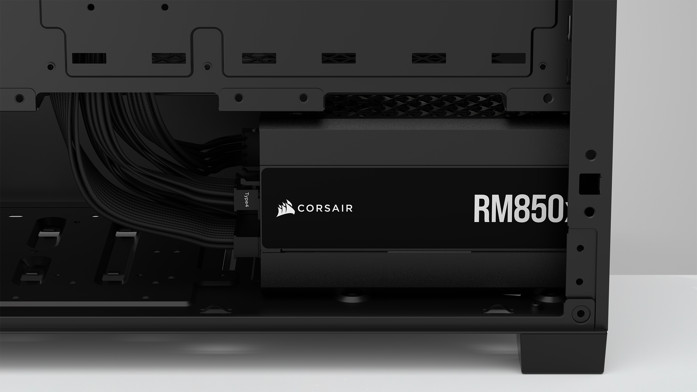 A large marketing image providing additional information about the product Corsair RM850x - 850W Gold ATX Modular PSU - Additional alt info not provided