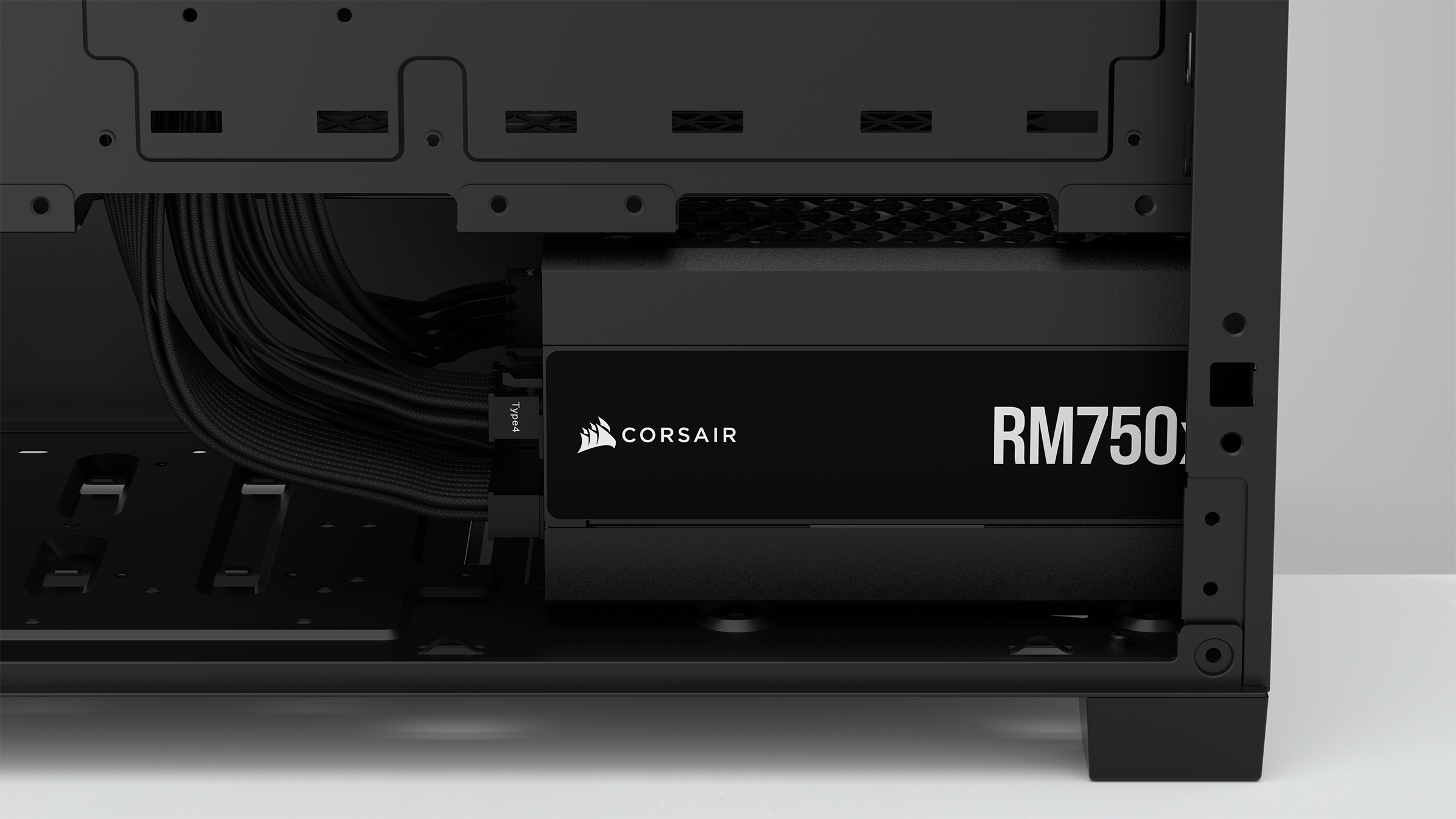 A large marketing image providing additional information about the product Corsair RM750x - 750W Gold ATX Modular PSU - Additional alt info not provided