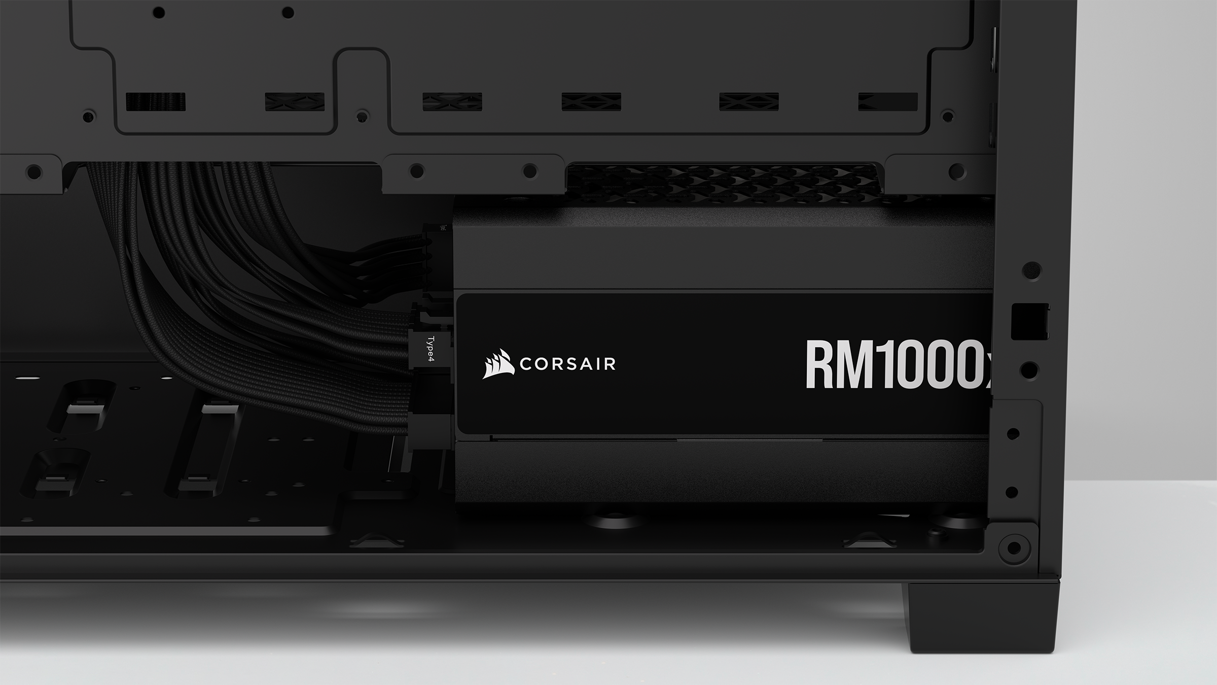 A large marketing image providing additional information about the product Corsair RM1000x - 1000W Gold ATX Modular PSU - Additional alt info not provided