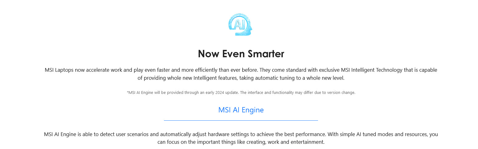 A large marketing image providing additional information about the product MSI Modern 15 H AI (C1M) - 15.6" Core Ultra 7, 16GB/1TB - Win 11 Pro Notebook - Additional alt info not provided