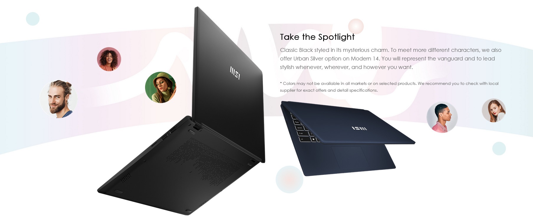 A large marketing image providing additional information about the product MSI Modern 15 (B12M) - 15.6" 12th Gen i7, 16GB/1TB - Win 11 Notebook - Additional alt info not provided