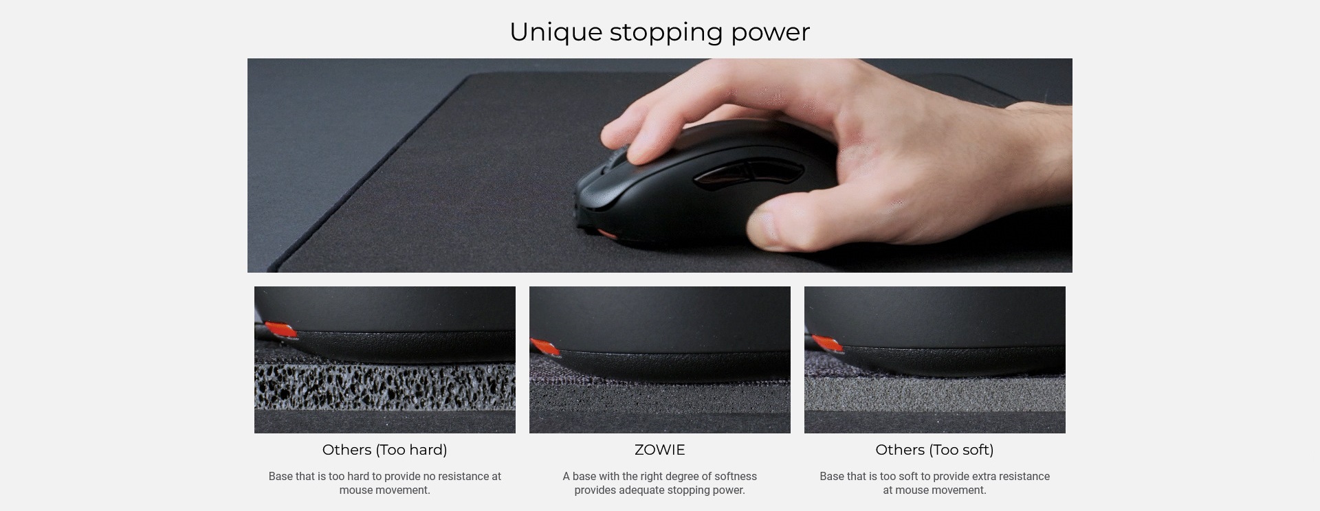 A large marketing image providing additional information about the product BenQ ZOWIE G-SR-SE Bi Large Esports Gaming Mousepad - Additional alt info not provided