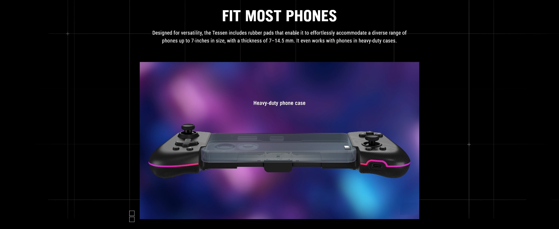 A large marketing image providing additional information about the product ASUS ROG Tessen Mobile Controller - Additional alt info not provided