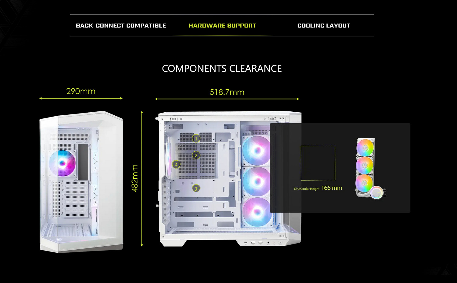 A large marketing image providing additional information about the product MSI MAG PANO 100R PZ ATX Mid Tower Case - Black - Additional alt info not provided