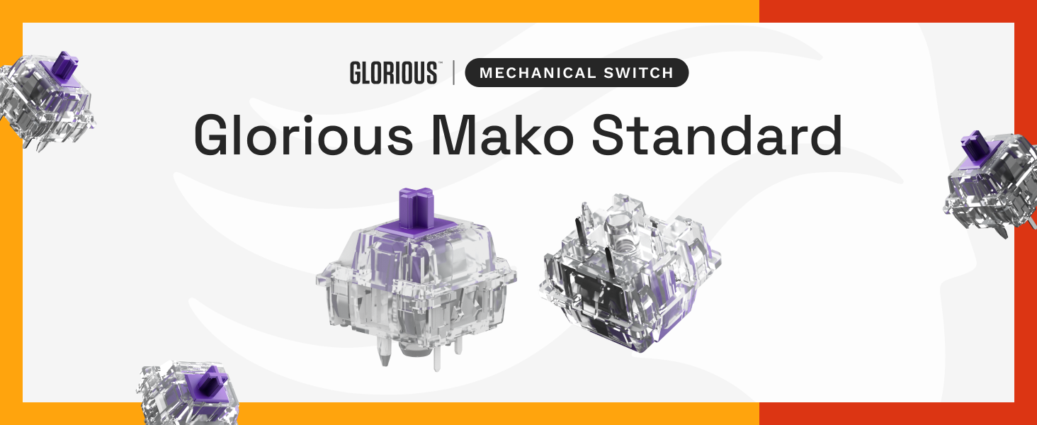 A large marketing image providing additional information about the product Glorious Mako Switch Set - Standard - Additional alt info not provided