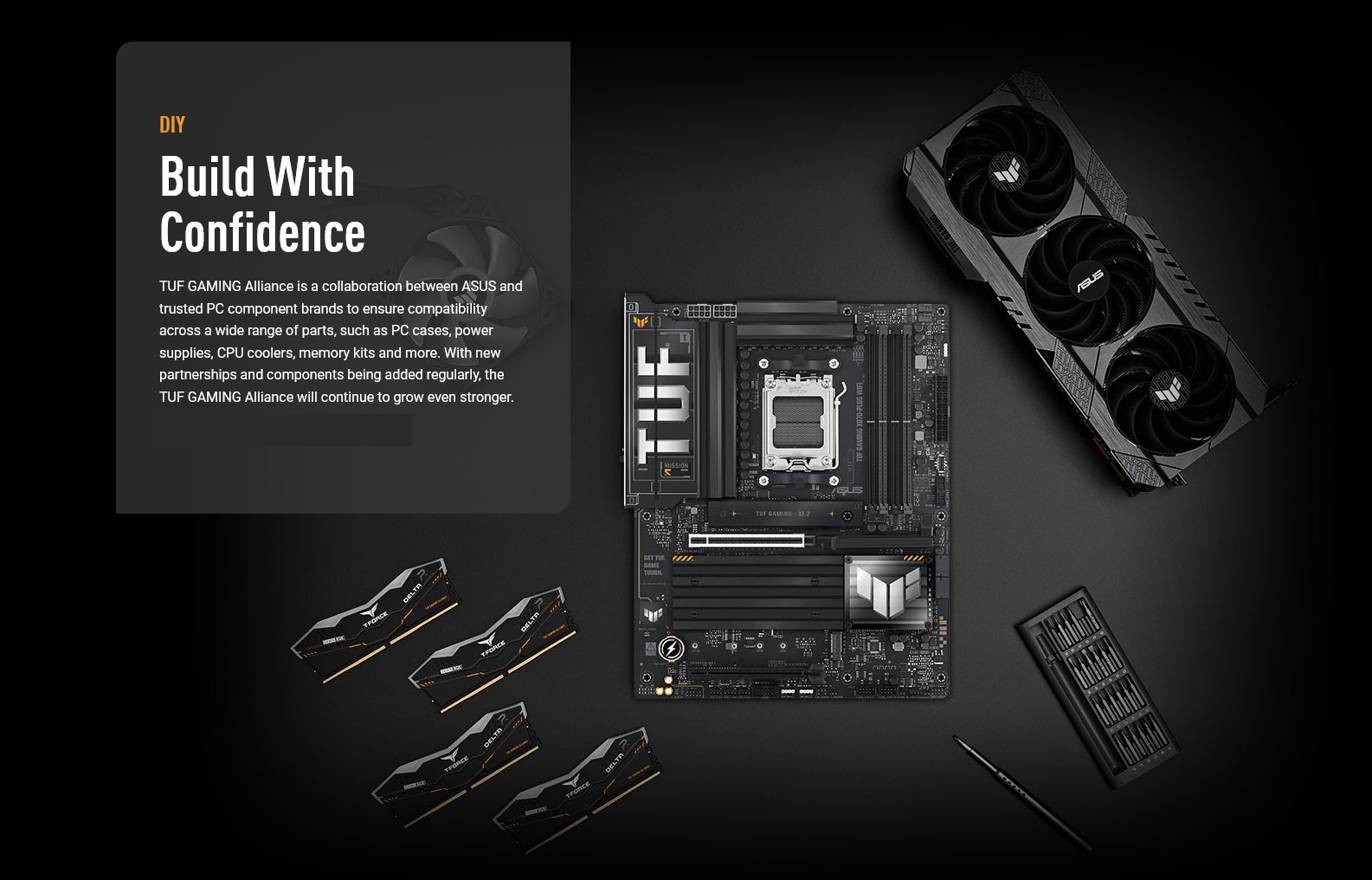 A large marketing image providing additional information about the product ASUS TUF Gaming X870-PLUS WiFi AM5 ATX Desktop Motherboard - Additional alt info not provided