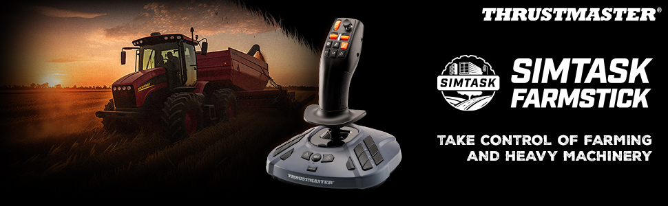 A large marketing image providing additional information about the product Thrustmaster SimTask FarmStick - Additional alt info not provided