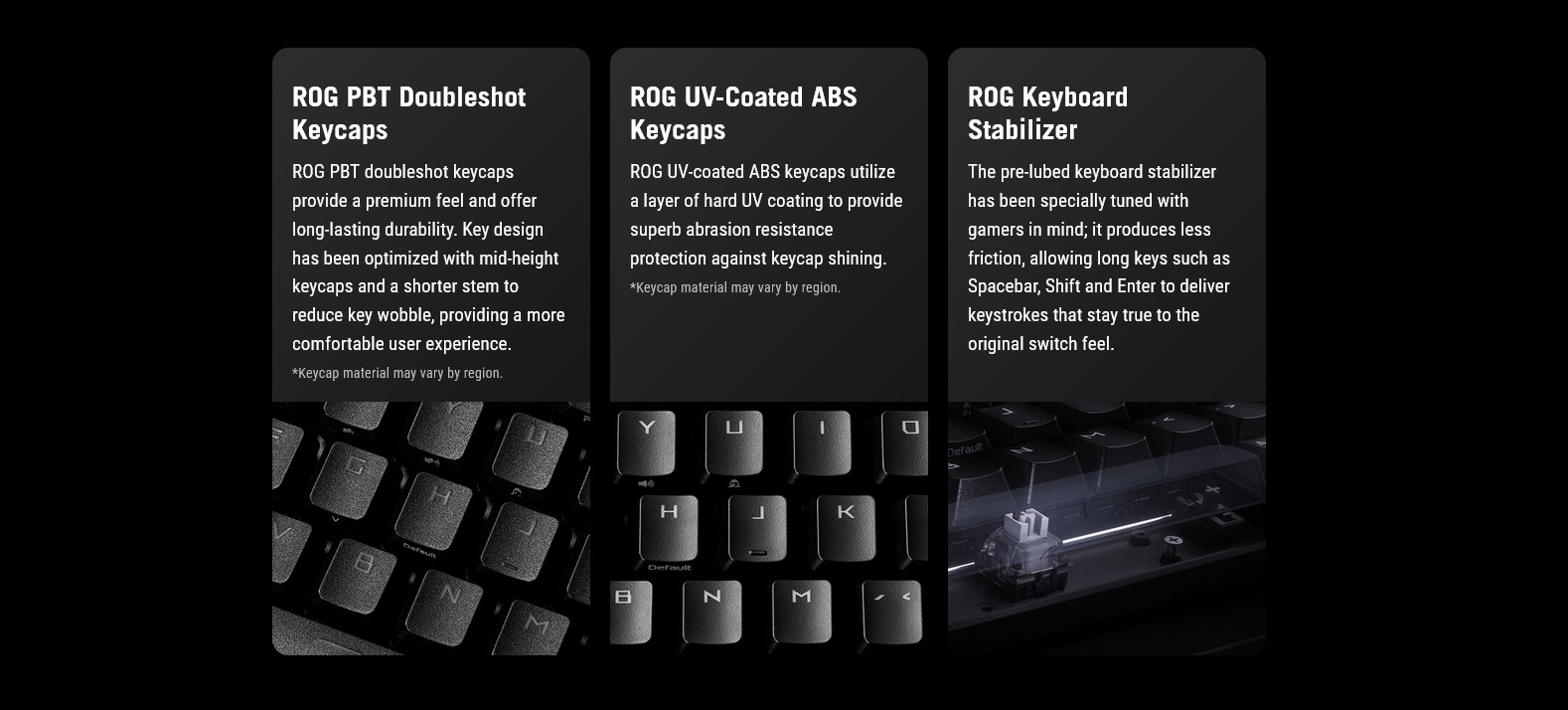 A large marketing image providing additional information about the product ASUS ROG Falchion Ace HFX 65% Analogue Gaming Keyboard - ROG HFX Switch - Additional alt info not provided