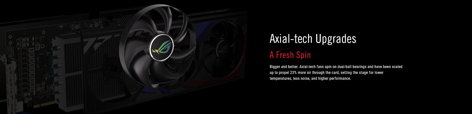 A large marketing image providing additional information about the product ASUS GeForce RTX 4080 SUPER ROG Strix 16GB GDDR6X - Additional alt info not provided