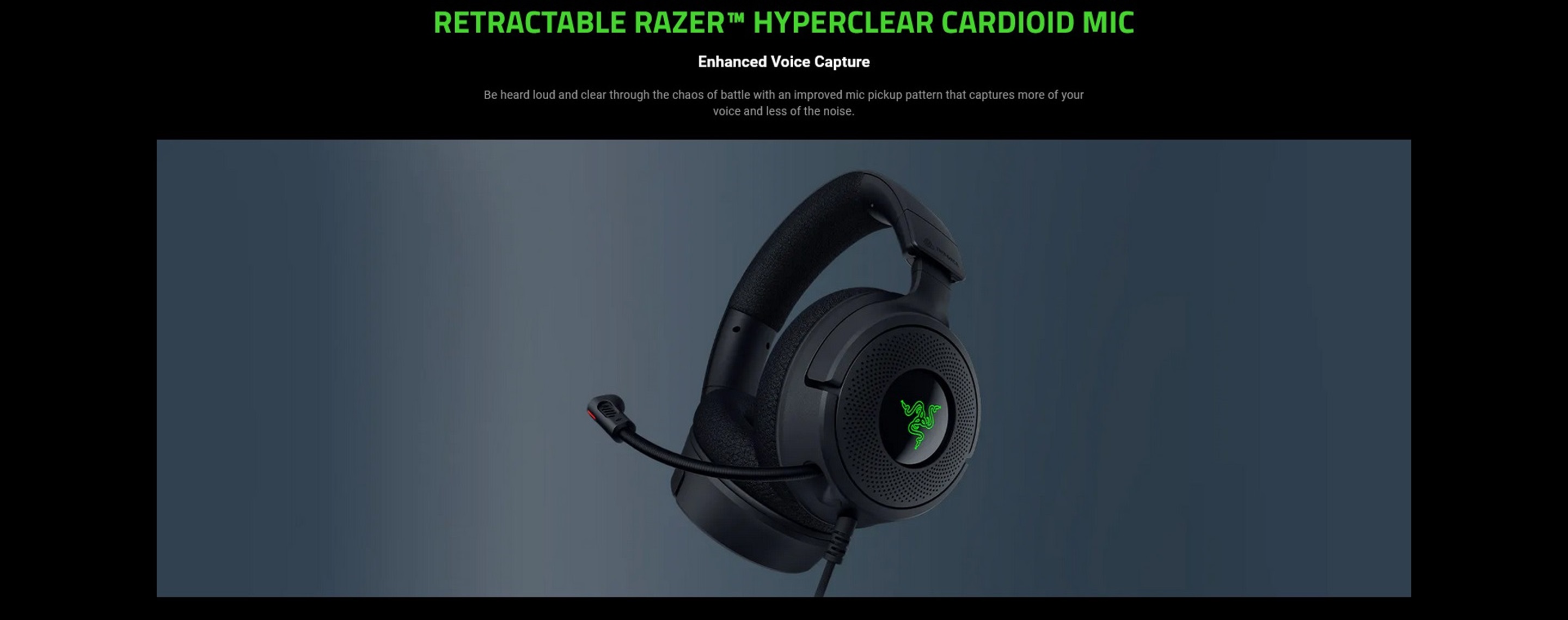 A large marketing image providing additional information about the product Razer Kraken V4 X - Wired Gaming Headset - Additional alt info not provided