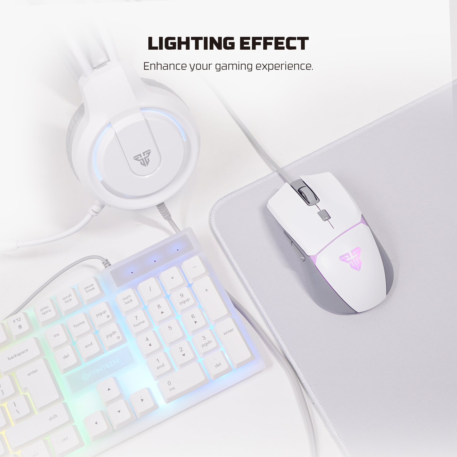 A large marketing image providing additional information about the product Fantech P51 5-in-1 Power Bundle - White - Additional alt info not provided