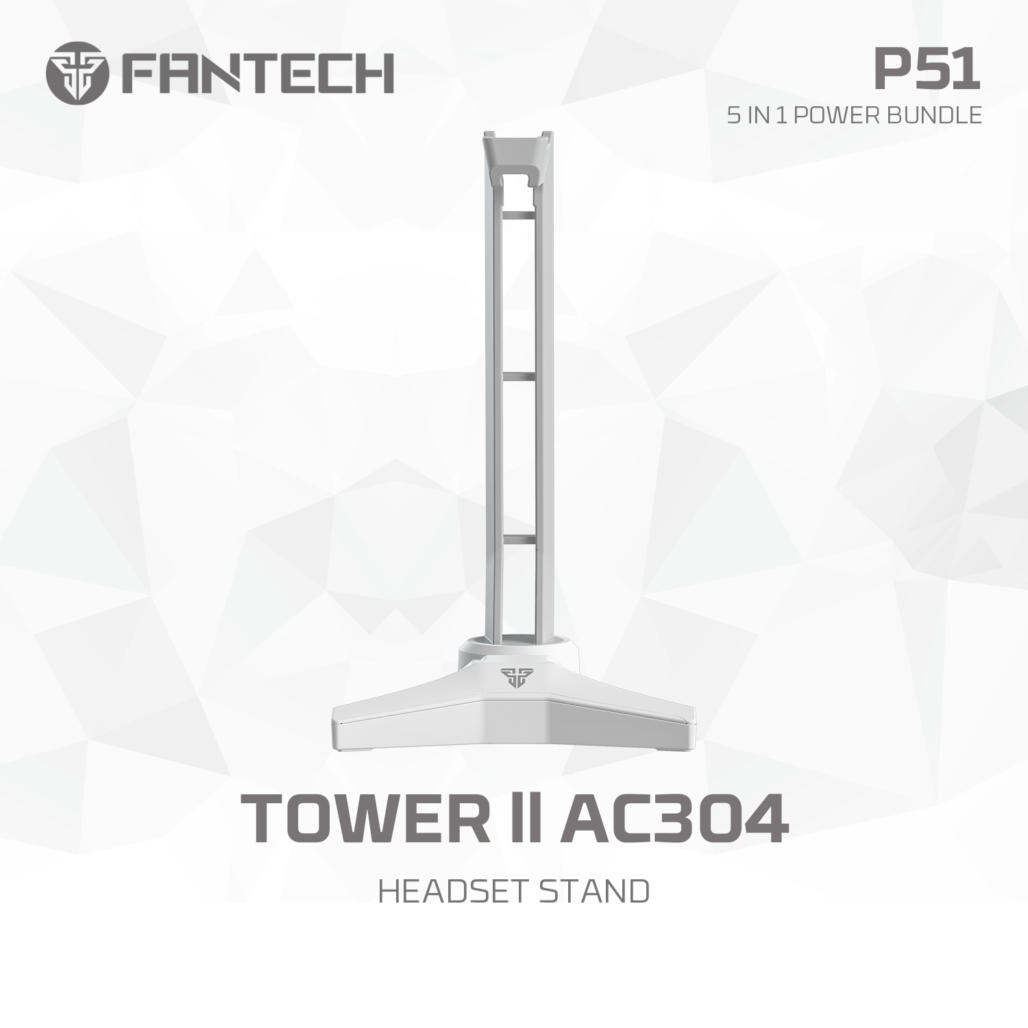 A large marketing image providing additional information about the product Fantech P51 5-in-1 Power Bundle - White - Additional alt info not provided