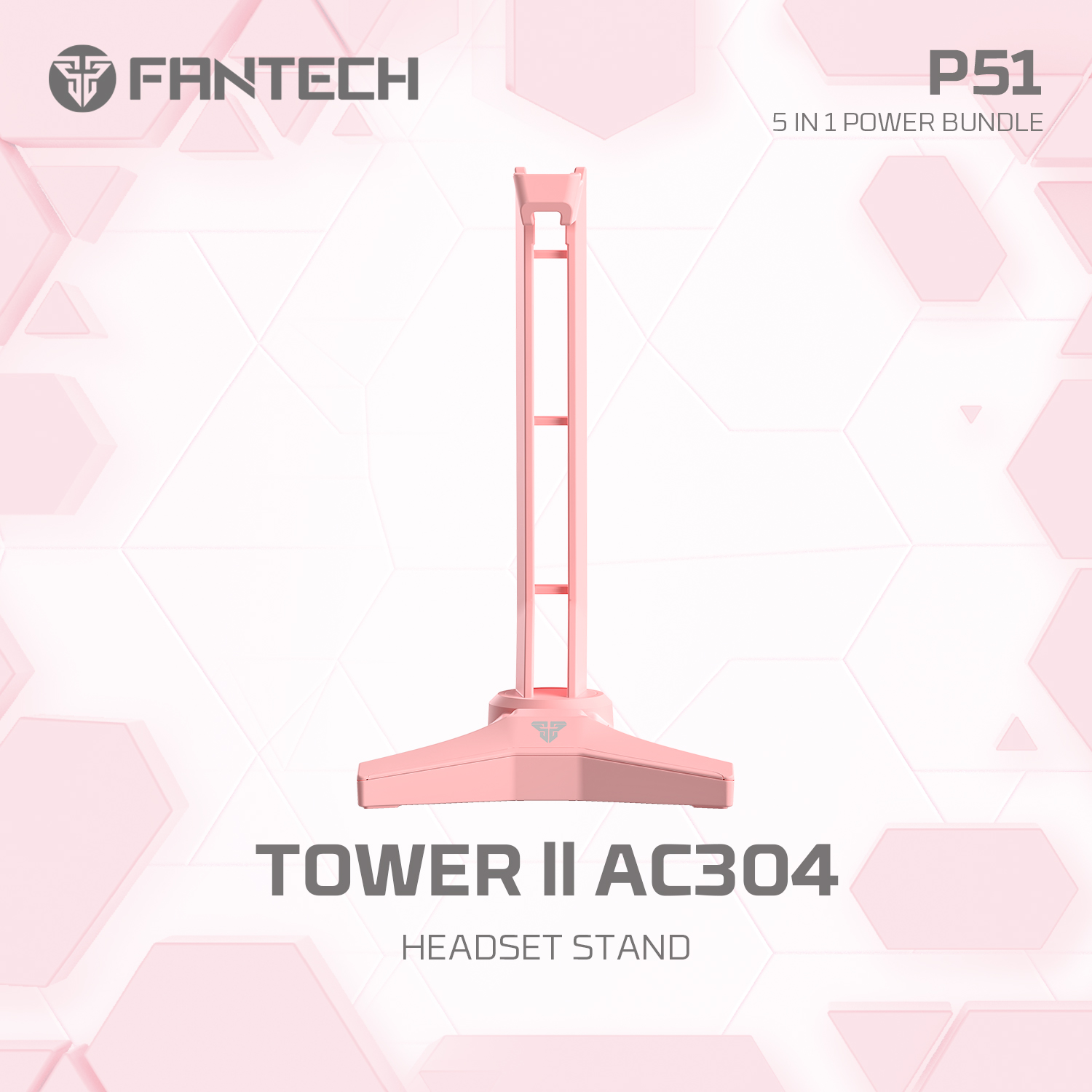 A large marketing image providing additional information about the product Fantech P51 5-in-1 Power Bundle - Pink - Additional alt info not provided