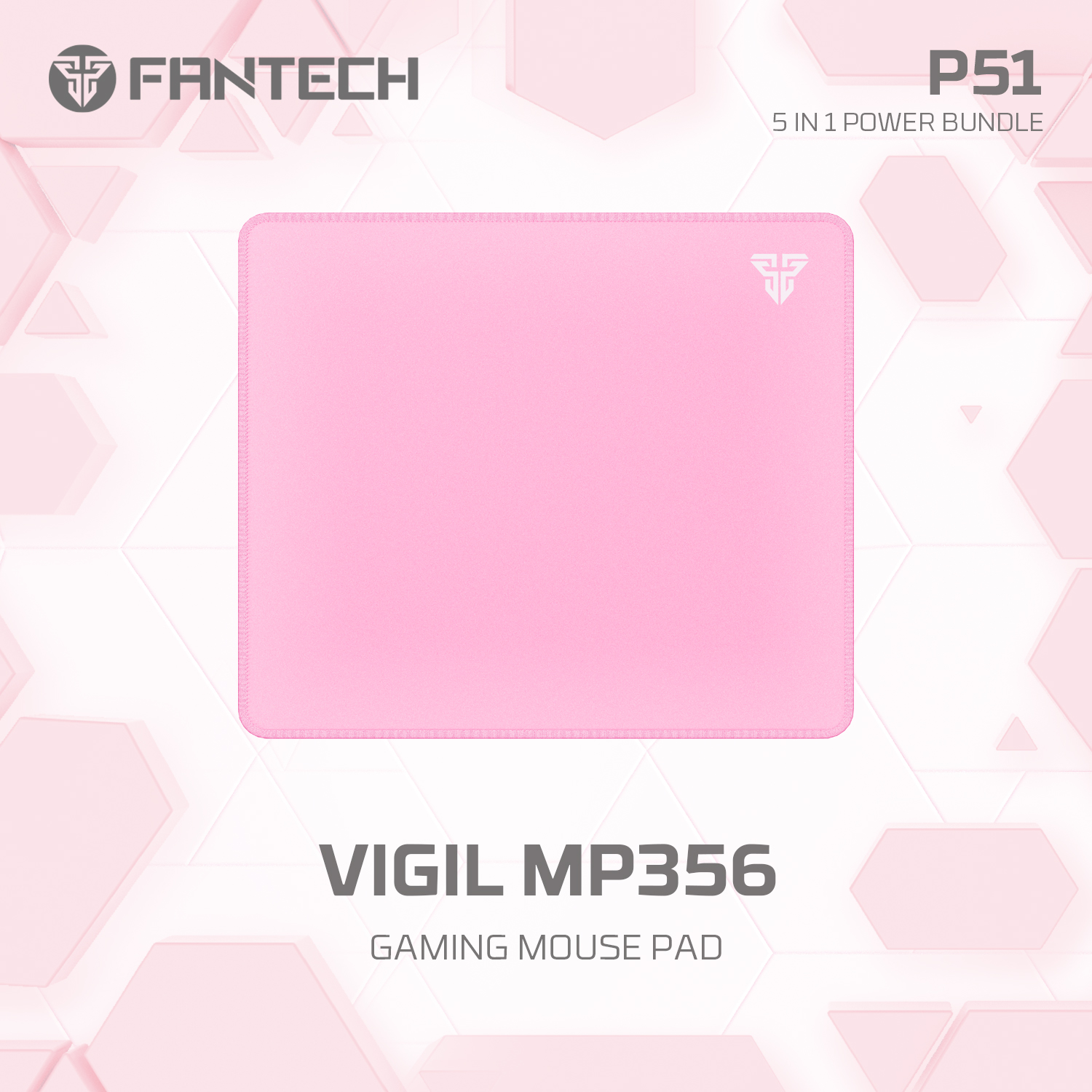 A large marketing image providing additional information about the product Fantech P51 5-in-1 Power Bundle - Pink - Additional alt info not provided