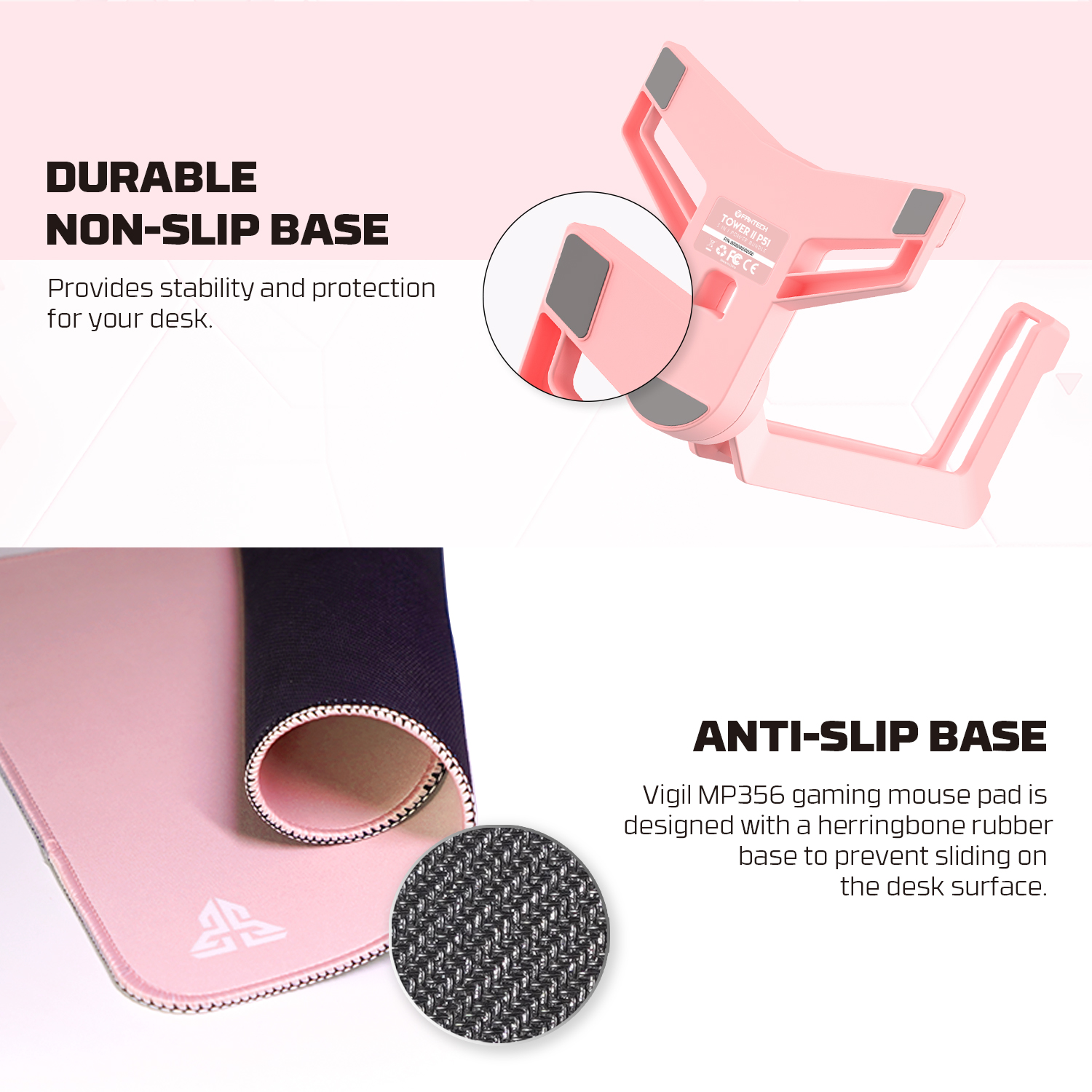 A large marketing image providing additional information about the product Fantech P51 5-in-1 Power Bundle - Pink - Additional alt info not provided