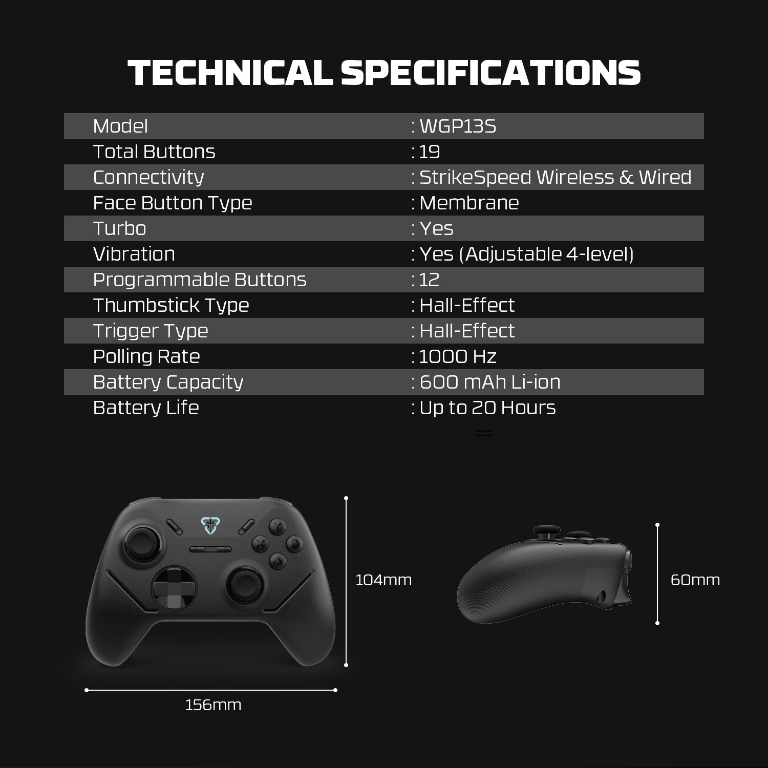 A large marketing image providing additional information about the product Fantech Shooter III Gamepad - Wireless Multi-Platform Hall-Effect Controller (Black) - Additional alt info not provided