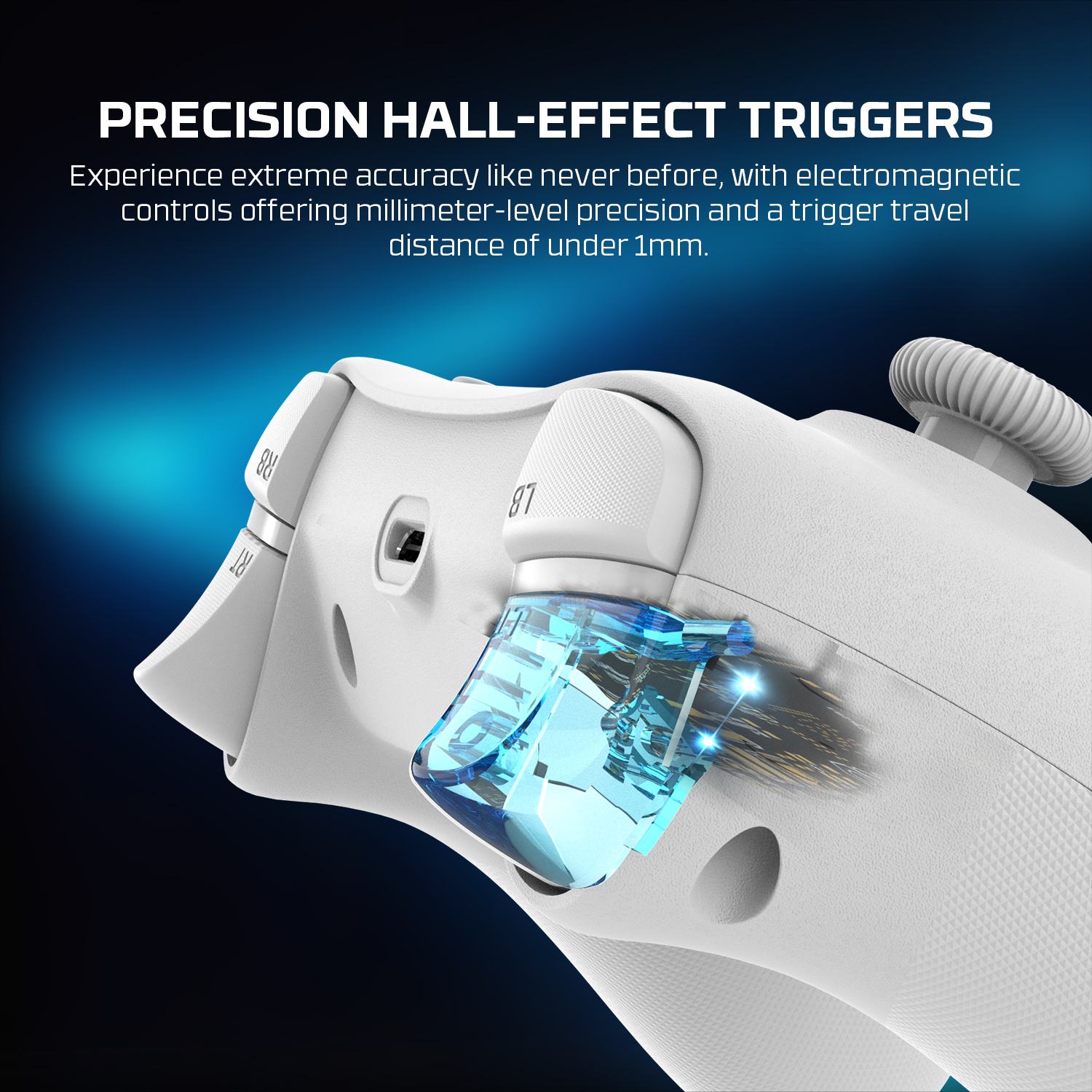 A large marketing image providing additional information about the product Fantech Shooter III Gamepad - Wireless Multi-Platform Hall-Effect Controller (White) - Additional alt info not provided