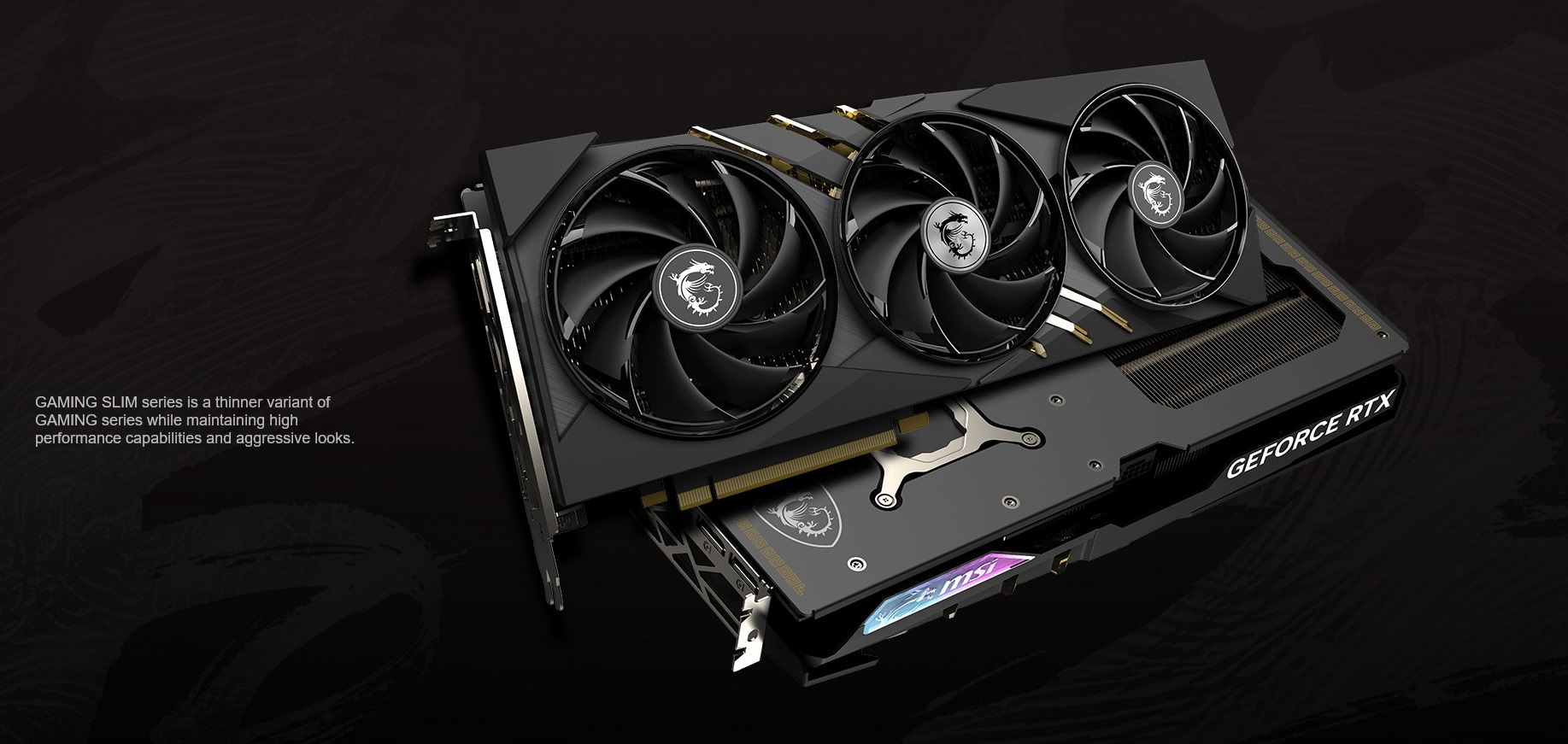 A large marketing image providing additional information about the product MSI GeForce RTX 4070 SUPER Gaming Slim 12GB GDDR6X - Wukong Edition - Additional alt info not provided