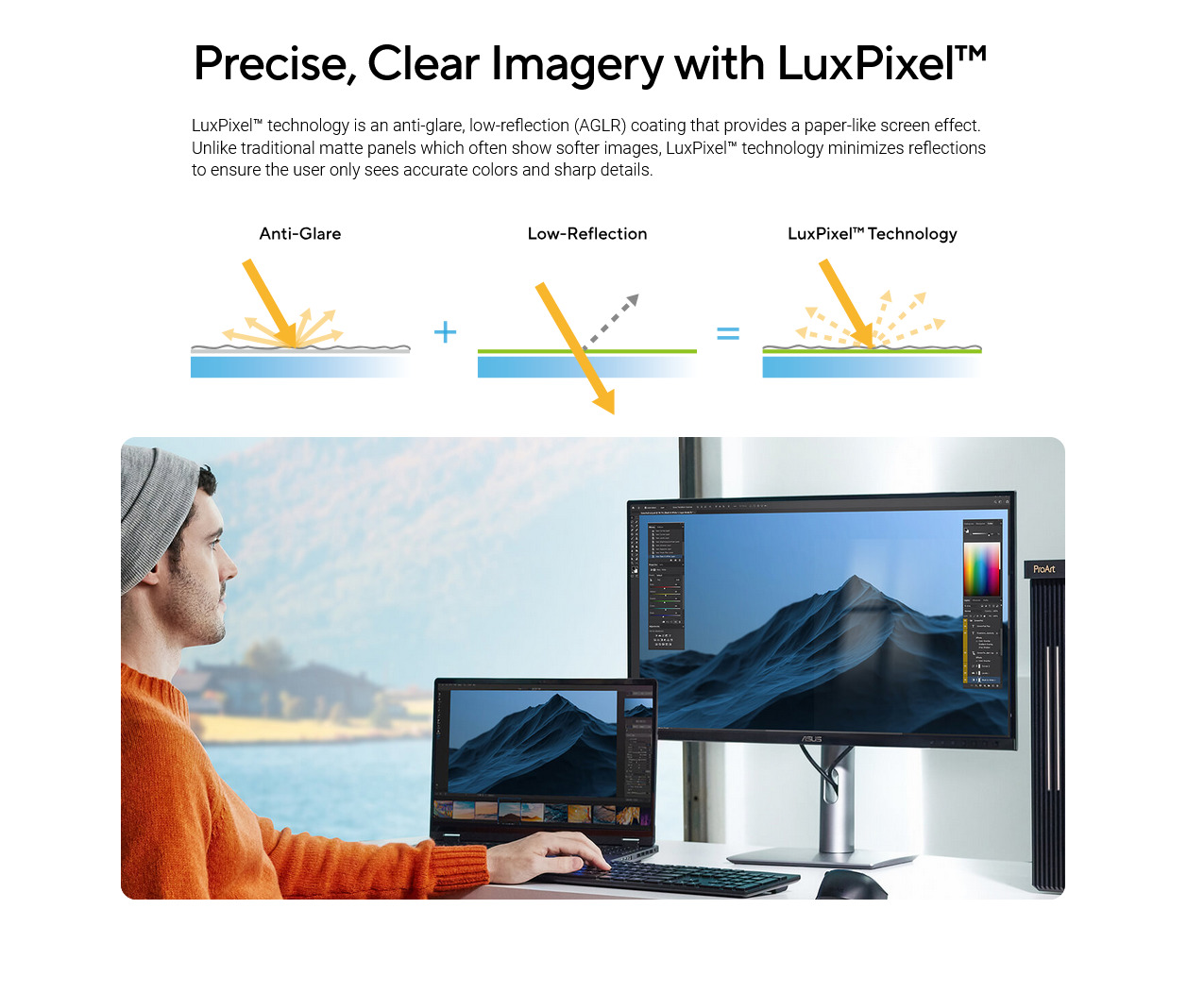 A large marketing image providing additional information about the product ASUS ProArt PA27JCV 27" 5K 60Hz 5ms IPS Monitor - Additional alt info not provided