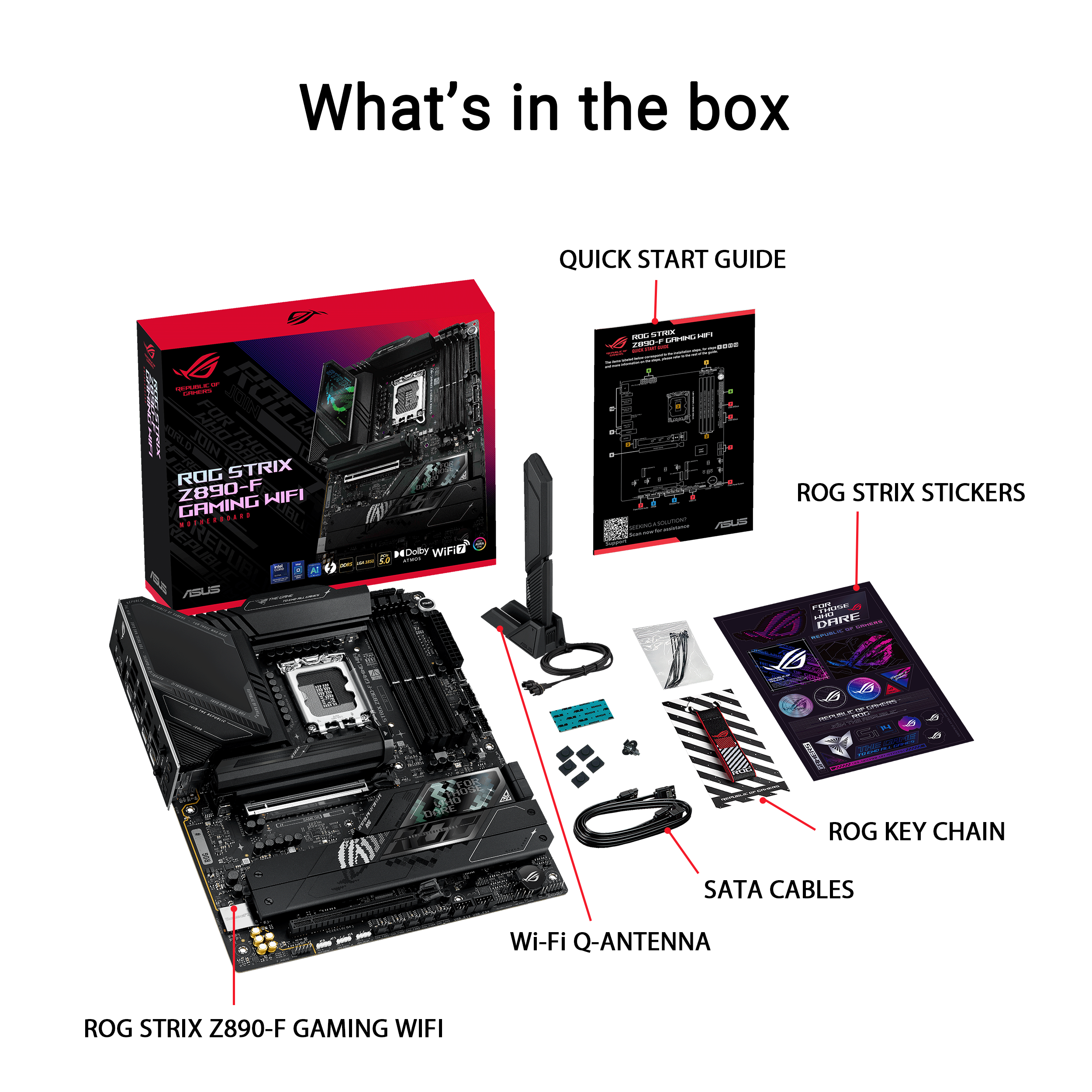 A large marketing image providing additional information about the product ASUS ROG Strix Z890-F Gaming WiFi  LGA1851 ATX Desktop Motherboard - Additional alt info not provided