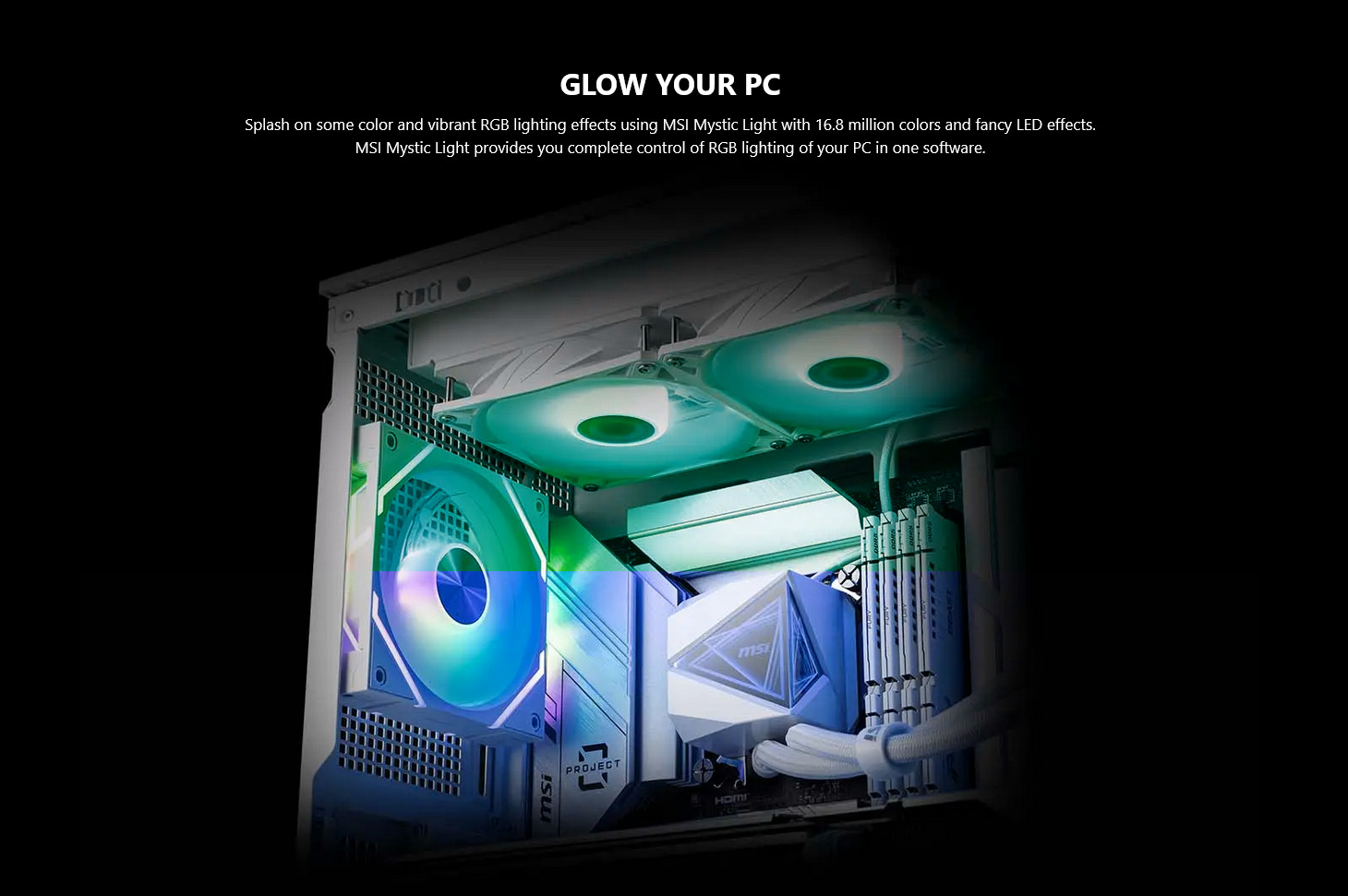 A large marketing image providing additional information about the product MSI MAG Coreliquid I240 240mm AIO Liquid CPU Cooler -  White - Additional alt info not provided