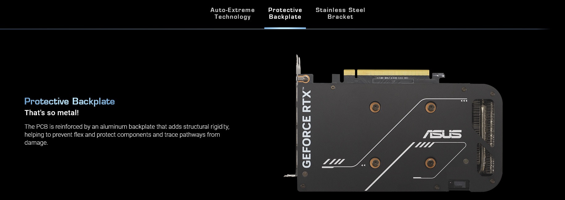 A large marketing image providing additional information about the product ASUS GeForce RTX 4060 Dual OC 8GB GDDR6 - Additional alt info not provided