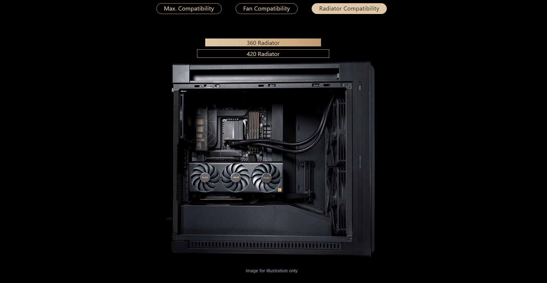 A large marketing image providing additional information about the product ASUS ProArt PA602 Mid Tower Case - Wood TG - Additional alt info not provided