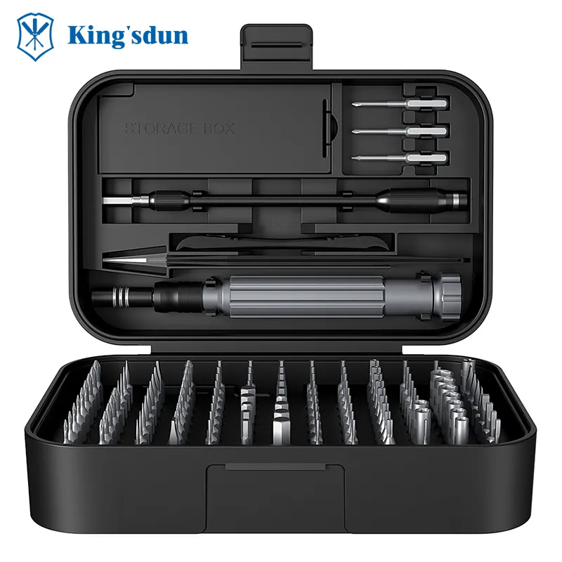 A large marketing image providing additional information about the product King'sdun 150 in 1 Multi-functional Screwdriver Set - Additional alt info not provided