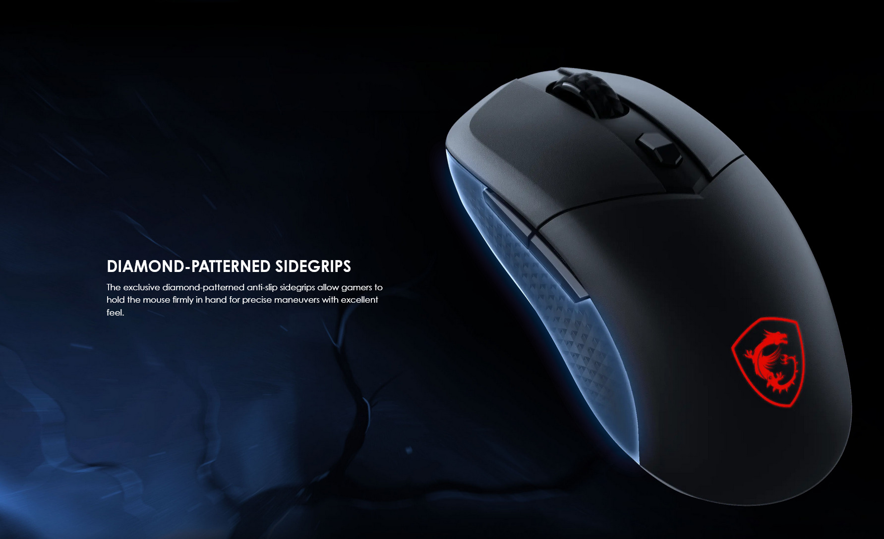 A large marketing image providing additional information about the product MSI Versa 300 Wireless Gaming Mouse - Additional alt info not provided