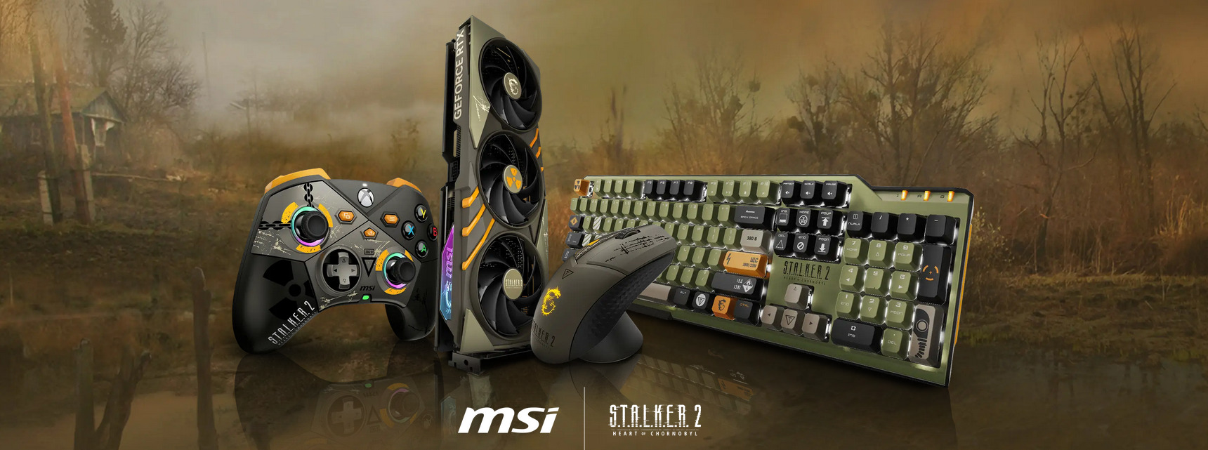 A large marketing image providing additional information about the product MSI Clutch GM41 Lightweight Wireless Gaming Mouse - STALKER 2 Edition - Additional alt info not provided