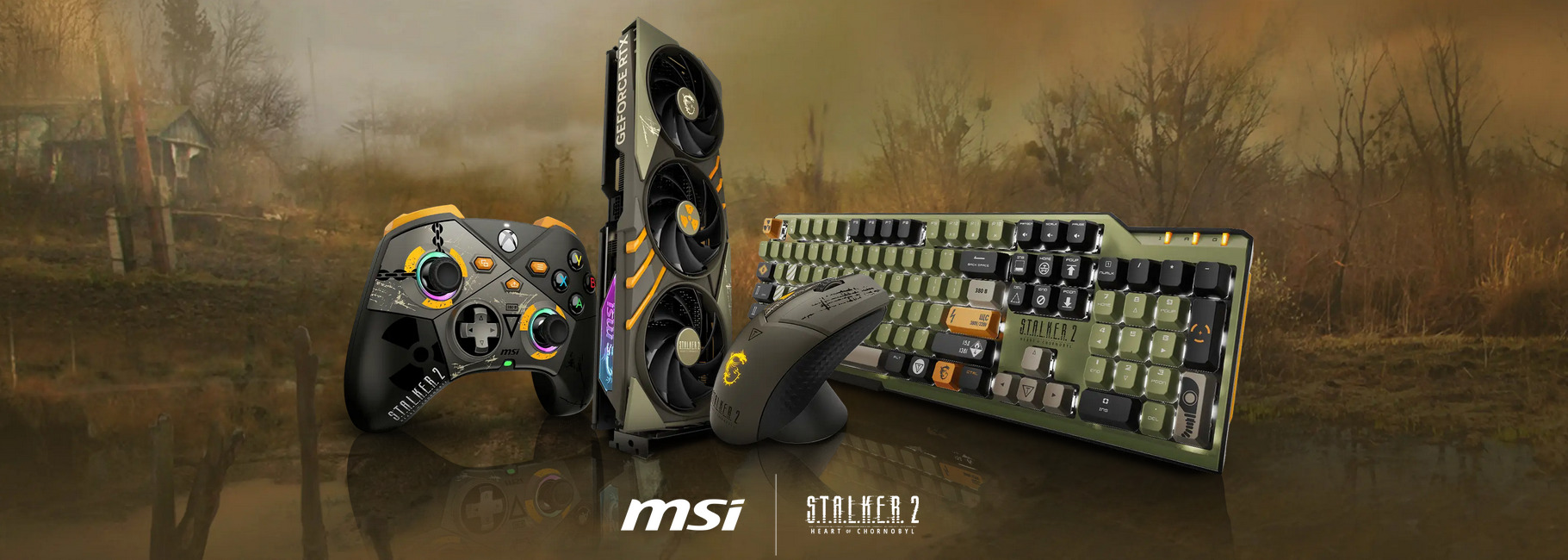 A large marketing image providing additional information about the product MSI Force Pro Wireless Xbox Controller - STALKER 2 Edition - Additional alt info not provided