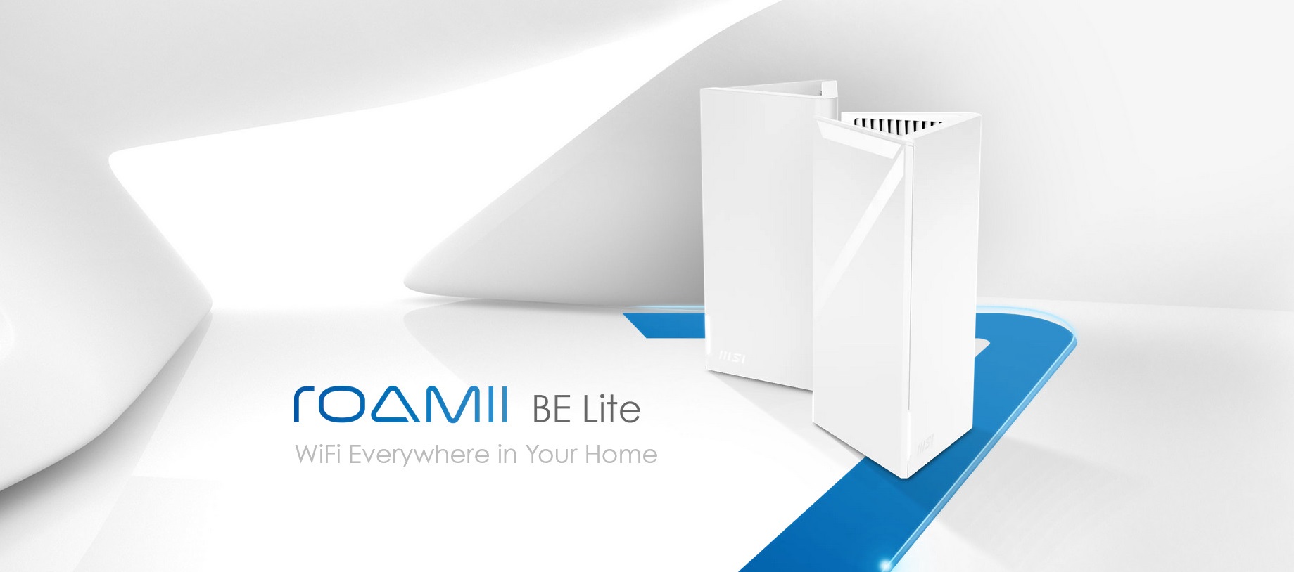 A large marketing image providing additional information about the product MSI Roamii BE Lite Dual Band WiFi 7 Mesh System - 1 Pack - Additional alt info not provided