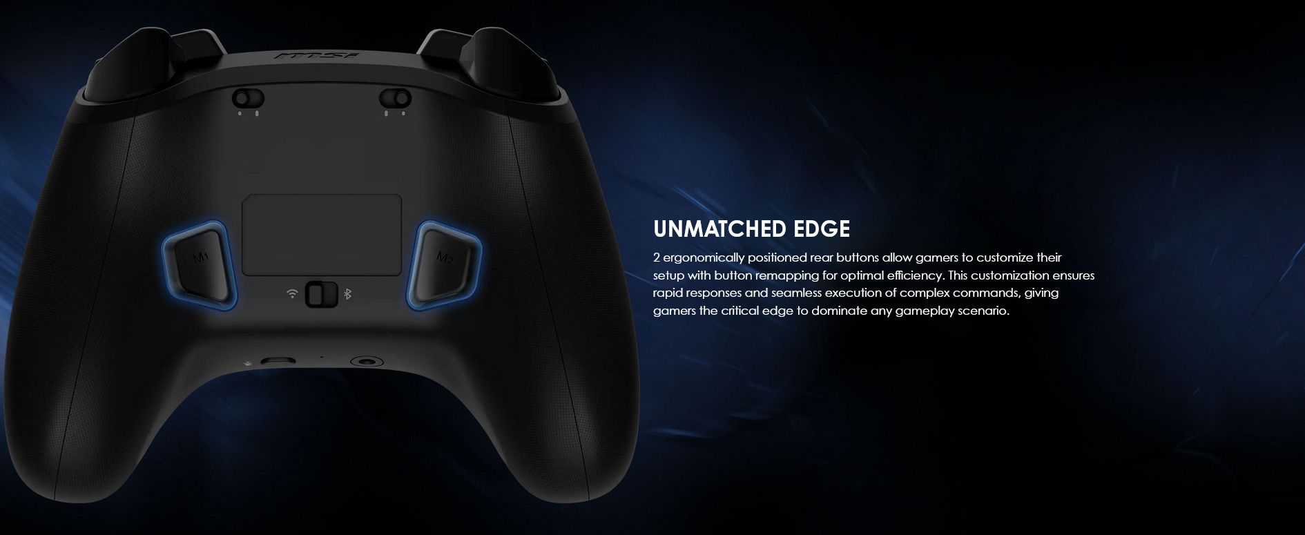 A large marketing image providing additional information about the product MSI Force GC3000 Wireless Gaming Controller  - Additional alt info not provided