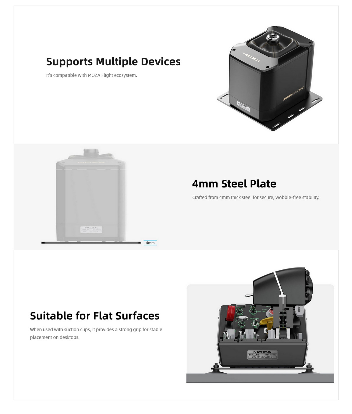 A large marketing image providing additional information about the product MOZA Flight Base Mount Adaptor - Additional alt info not provided