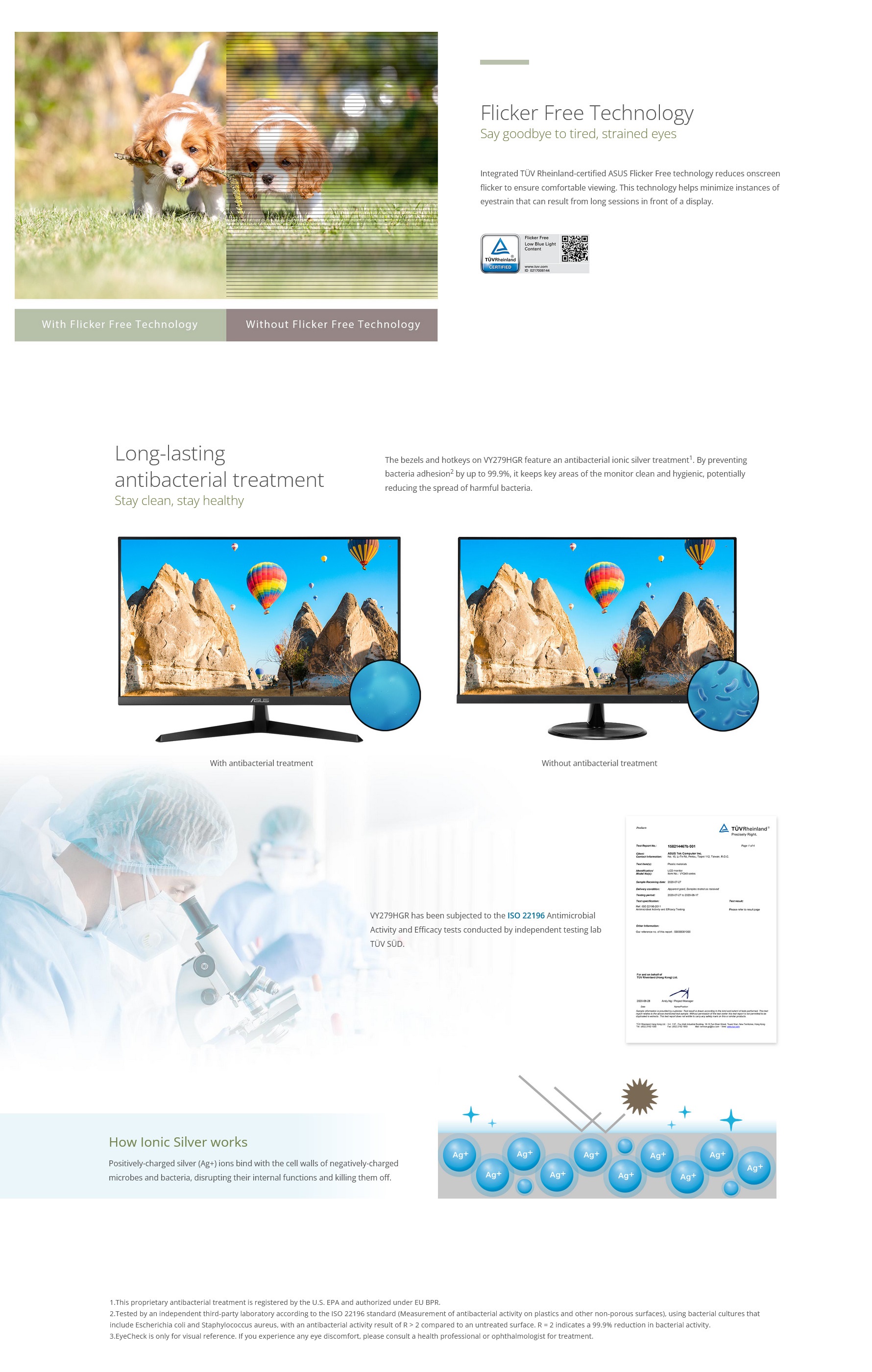 A large marketing image providing additional information about the product ASUS Eye Care VY279HGR 27" 1080p 120Hz 1ms IPS Monitor - Additional alt info not provided