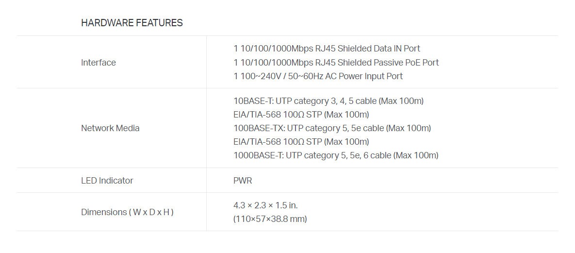 A large marketing image providing additional information about the product TP-Link POE4824G Omada 48V Passive PoE Injector Adapter - Additional alt info not provided